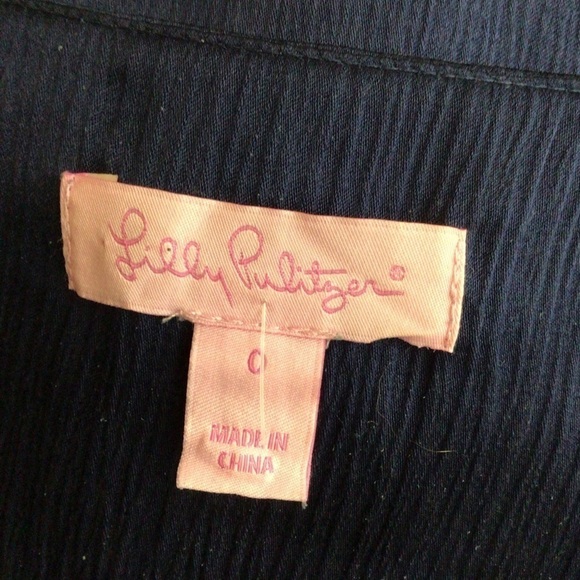 Lily Pulitzer 0 Blue Silk Dress - Picture 5 of 10